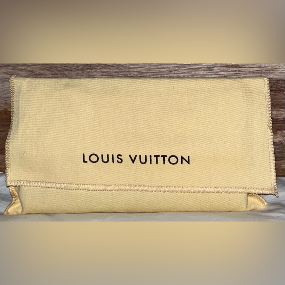 Louis Vuitton Authentic Monogram Navy Mini Lin Continental LV Dust bag & ribbon - Picture 12 of 12